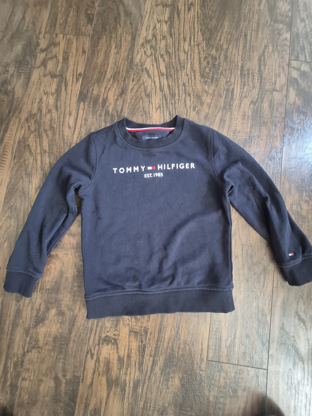 Tommy Hilfiger Dark Blue Sweatshirt with Red & White Logo